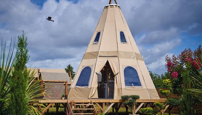 tipi buitenaanzicht glamping fouesnant - Camping Kost Ar Moor - Fouesnant