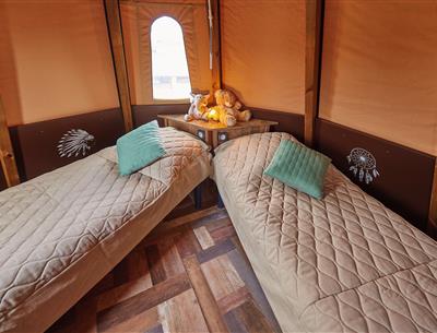 glamping elk comfort slaapkamer verdieping camping kost ar moor bretagne