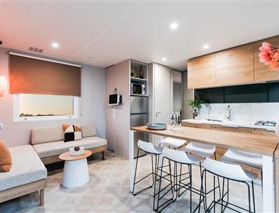 Huisje stacaravan te huur 3 slaapkamers camping Kost Ar Moor fouesnant bretagne
