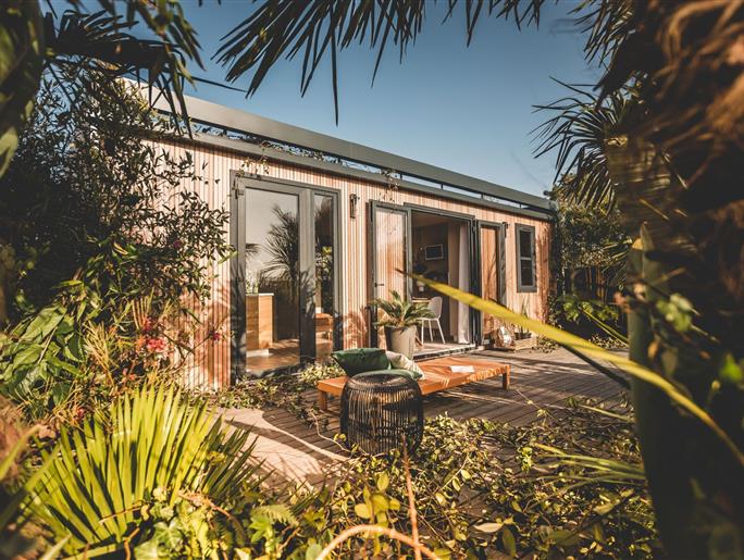 Huisje stacaravan te huur premium tuinzijde camping Kost Ar Moor fouesnant bretagne