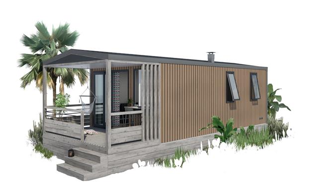 Panorama huisje stacaravan te huur premium camping Kost Ar Moor fouesnant bretagne