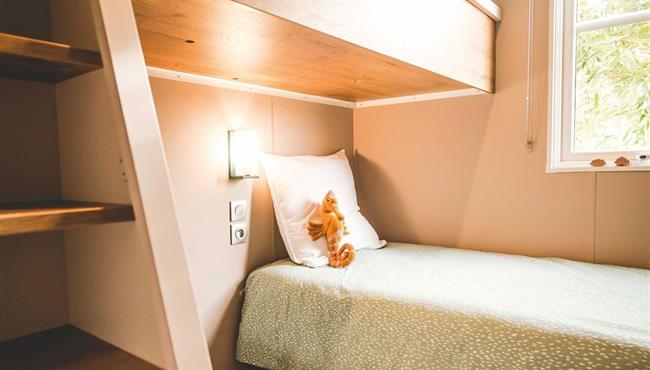 Panorama huisje stacaravan te huur premium camping Kost Ar Moor fouesnant bretagne