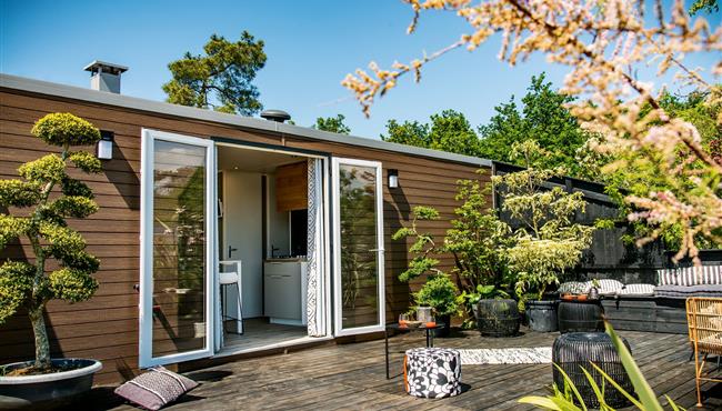 stacaravan Huisje te huur 3 slaapkamers jacuzzi spa camping Kost Ar Moor fouesnant bretagne