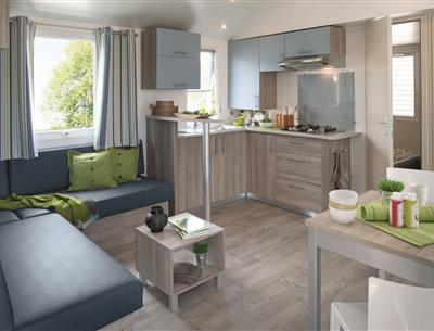 stacaravan Huisje te huur 2 slaapkamers jacuzzi spa camping Kost Ar Moor fouesnant bretagne
