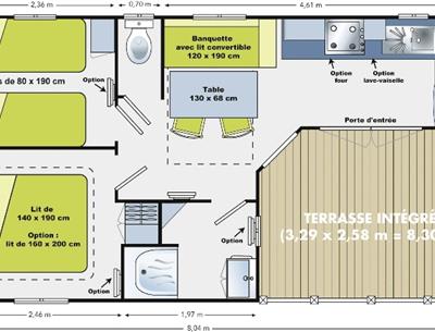 verhuur stacaravan Camping Kost-ar-Moor Fouesnant