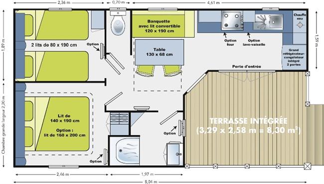 verhuur stacaravan Camping Kost-ar-Moor Fouesnant