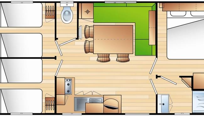 Familie stacaravan te huur op camping Kost Ar Moor in Fouesnant