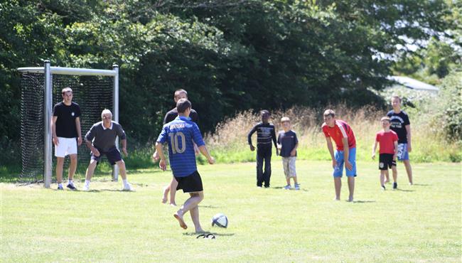 Voetbalwedstrijd op camping Kost Ar Moor in Fouesnant