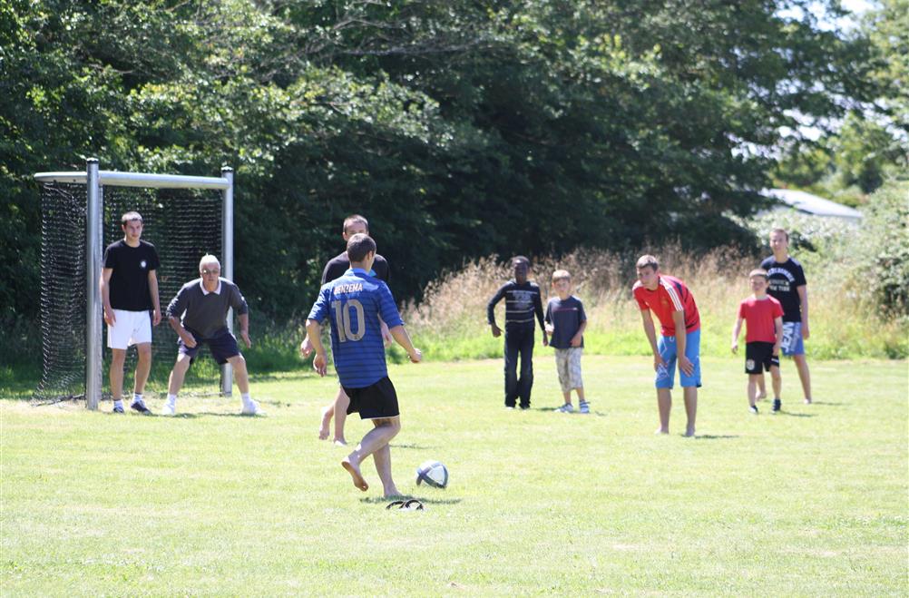 Voetbalwedstrijd op camping Kost Ar Moor in Fouesnant