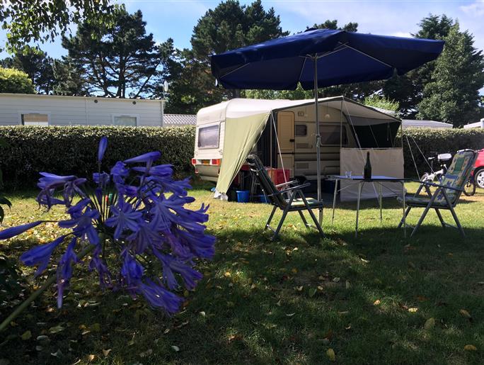  Kampeerplaats van de camping Kost Ar Moor Fouesnant