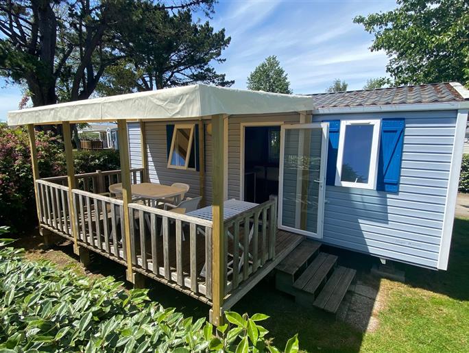 Stacaravan Grand Confort te huur op camping KostArMoor in Fouesnant
