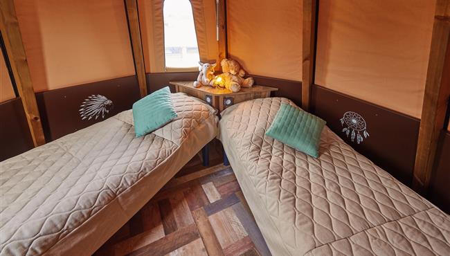 glamping elk comfort slaapkamer verdieping camping kost ar moor bretagne