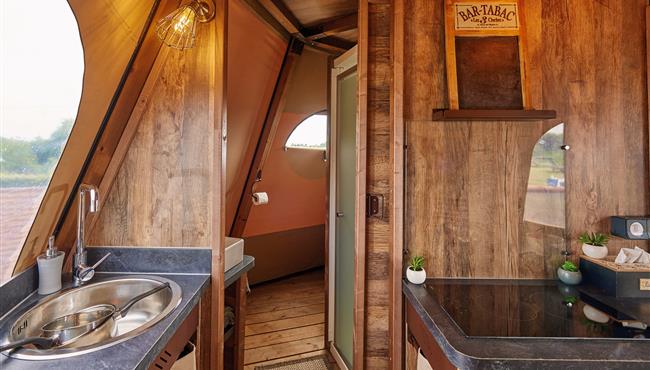 glamping fouesnant tipi keramisch koken