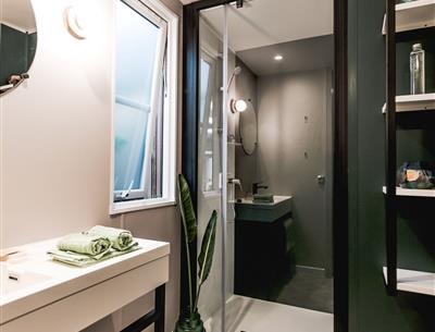 Panorama huisje stacaravan te huur premium camping Kost Ar Moor fouesnant bretagne