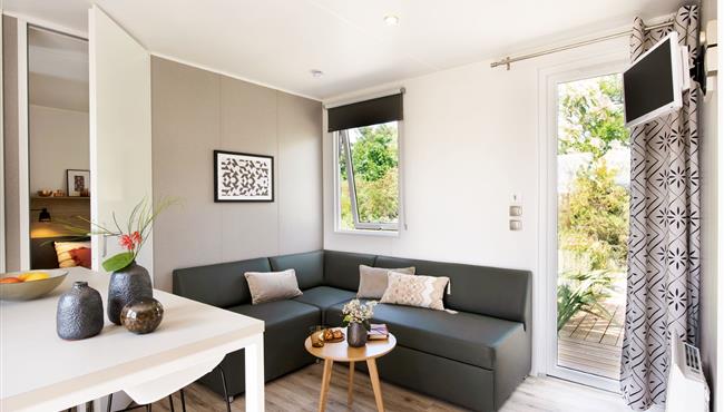 stacaravan Huisje te huur 3 slaapkamers jacuzzi spa camping Kost Ar Moor fouesnant bretagne