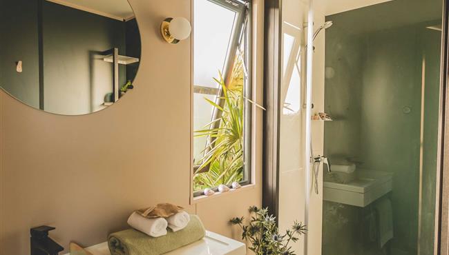 stacaravan Huisje te huur 3 slaapkamers jacuzzi spa camping Kost Ar Moor fouesnant bretagne