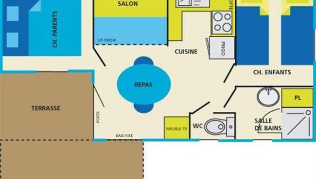 Stacaravan Pacifique te huur op camping KostArMor in Fouesnant