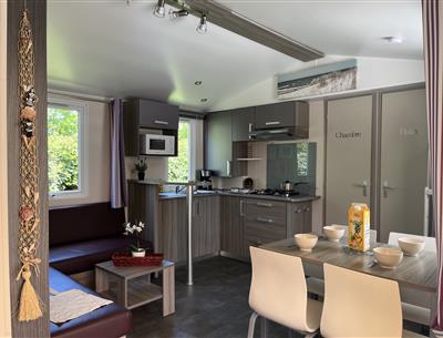 stacaravan Huisje te huur 2 slaapkamers jacuzzi spa camping Kost Ar Moor fouesnant bretagne