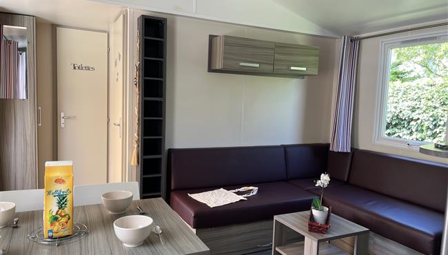 stacaravan Huisje te huur 2 slaapkamers jacuzzi spa camping Kost Ar Moor fouesnant bretagne