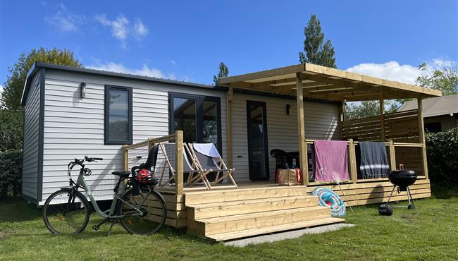 Huisje stacaravan te huur 3 slaapkamers camping Kost Ar Moor fouesnant bretagne