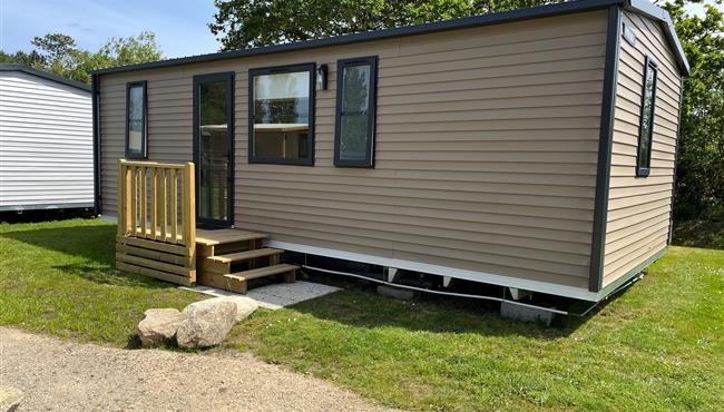 Huisje stacaravan te huur premium tuinzijde camping Kost Ar Moor fouesnant bretagne
