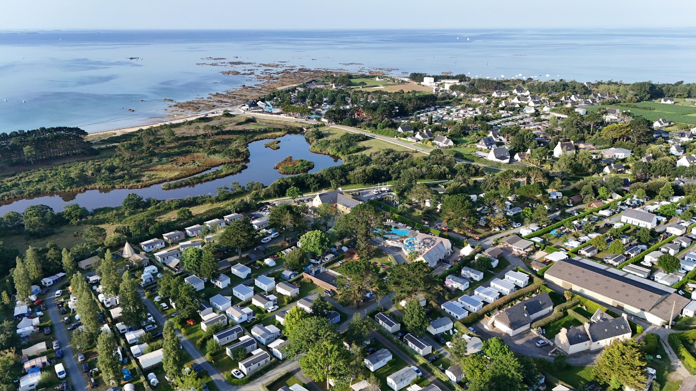 Camping fouesnant zwembad strand Finistere
